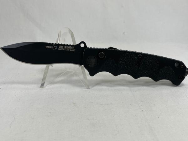 BOKER PLUS 0185 Jim Wagner Reality Based Recurve Drop Point Auto MINT NO BOX (Z 47972)  