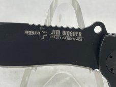 BOKER PLUS 0185 Jim Wagner Reality Based Recurve Drop Point Auto MINT NO BOX (Z 47972)  