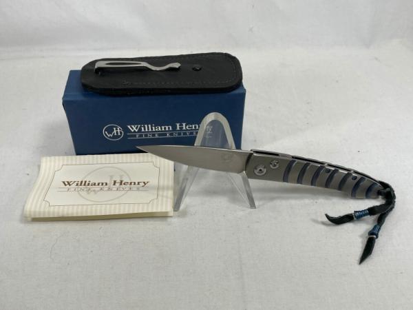 2006 WILLIAM HENRY B10-A110 Blue Topaz Titanium Automatic w/ Pouch MINT IN BOX (Z 47996) 