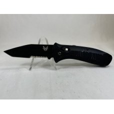 BENCHMADE USA 5300SBK Mel Pardue Design Presidio Black Tanto Axis Lock Auto USED Z 53382