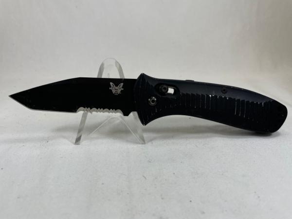 BENCHMADE USA 5300SBK Mel Pardue Design Presidio Black Tanto Axis Lock Auto USED (Z 53382)  