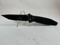 1999 MICROTECH SOCOM D/A Black Part. Serrated Tanto Tactical Double Action USED (Z 53248) 