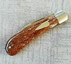 Kroo TBose Swayback Wharnie Jack..Dyed Giraffe bone ...N690..3.6" closed..special filework..coa/slip