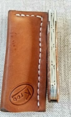 Kroo TBose Swayback Wharnie Jack..Dyed Giraffe bone ...N690..3.6" closed..special filework..coa/slip