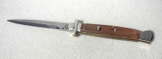 NOS A.G.A. CAMPOLIN 11" MALTESE SANTOS MAHOGANY WOOD NICKEL SILVER BOLSTERS, LEATHER POUCH