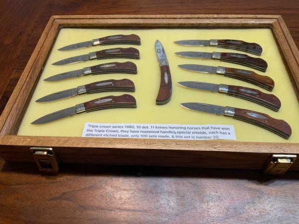 Case XX U.S.A. 10 Dot 1980 Triple Crown 11 Knife Series 