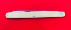 Vintage SCHRADE CUT CO WALDEN NY 1-Blade Melon Tester Pocket Knife c.1917-1946 Yellow Composition