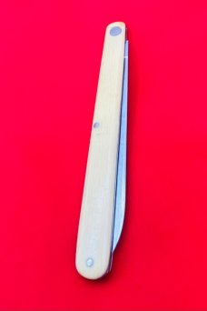 Vintage SCHRADE CUT CO WALDEN NY 1-Blade Melon Tester Pocket Knife c.1917-1946 Yellow Composition