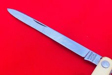 Vintage SCHRADE CUT CO WALDEN NY 1-Blade Melon Tester Pocket Knife c.1917-1946 Yellow Composition