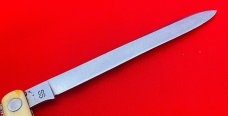 Vintage SCHRADE CUT CO WALDEN NY 1-Blade Melon Tester Pocket Knife c.1917-1946 Yellow Composition