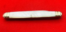Vintage Rare T Hessenbruch 3-Blade Equal End Splitback Whittler Pocket Knife  c.1873-1906 MOP