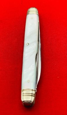 Vintage Rare T Hessenbruch 3-Blade Equal End Splitback Whittler Pocket Knife  c.1873-1906 MOP