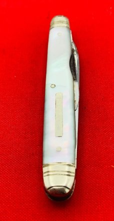Vintage Rare T Hessenbruch 3-Blade Equal End Splitback Whittler Pocket Knife  c.1873-1906 MOP