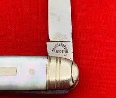 Vintage Rare T Hessenbruch 3-Blade Equal End Splitback Whittler Pocket Knife  c.1873-1906 MOP