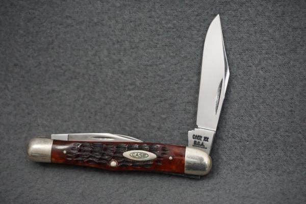 ++ RARE UNUSED 1970 CASE XX USA 10 DOT 6308 RED BONE HUMPBACK SPLIT-BACK WHITTLER KNIFE ++