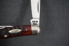 ++ RARE UNUSED 1970 CASE XX USA 10 DOT 6308 RED BONE HUMPBACK SPLIT-BACK WHITTLER KNIFE ++