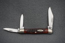++ RARE UNUSED 1970 CASE XX USA 10 DOT 6308 RED BONE HUMPBACK SPLIT-BACK WHITTLER KNIFE ++