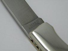Frost Cutlery Excelsior Grade 1980 Surgical Steel Japan Scrimshawed Pearl Lockback Knife