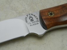 *Custom* Wolftrack TL Davis Alaska Wood Drop Point Hunter Fixed Blade Sheath Knife
