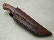 *Custom* Wolftrack TL Davis Alaska Wood Drop Point Hunter Fixed Blade Sheath Knife