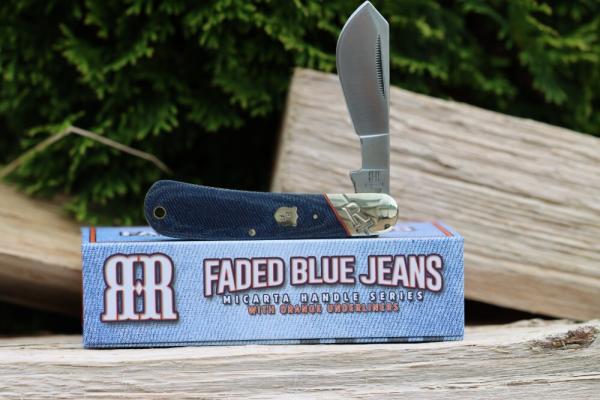 ROUGH RYDER FADED BLUE JEANS MICARTA COTTON SAMPLER rr2349