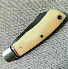 Michael du Plessis Bleached Giraffe Bone Native.N690.red liners.spacers fluted.. tube..coa/pouch