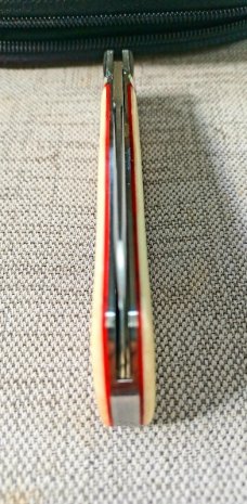 Michael du Plessis Bleached Giraffe Bone Native.N690.red liners.spacers fluted.. tube..coa/pouch