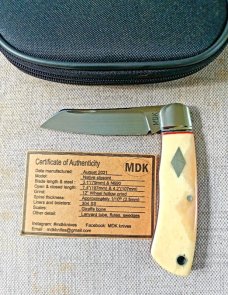 Michael du Plessis Bleached Giraffe Bone Native.N690.red liners.spacers fluted.. tube..coa/pouch