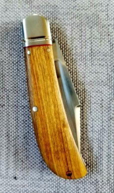 K'roo Custom Lanny clip,3.75"..Rwl34...Kingwood.. fluted  bolsters..filework..red G10 liners/spacers