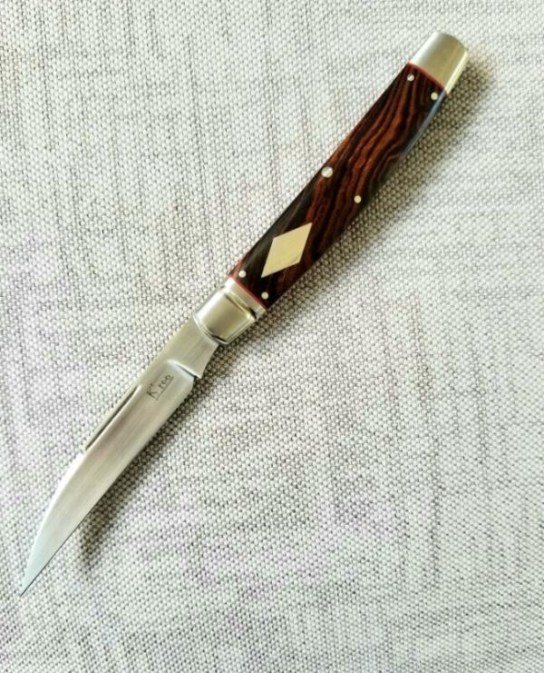 Kroo Custom Ironwood Single blade Congress..W/ slip & coa..4"..rwl34..filework..spacers..liners.