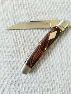 Kroo Custom Ironwood Single blade Congress..W/ slip & coa..4"..rwl34..filework..spacers..liners.