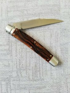Kroo Custom Ironwood Single blade Congress..W/ slip & coa..4"..rwl34..filework..spacers..liners.