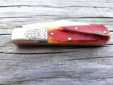 Great Eastern Cutlery 86 Rust Orange Natural Bone 861121 Barlow Knife GEC STAINLESS