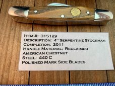 Canal Street Cutlery Serpentine Stockman Reclaimed American Chestnut 2011