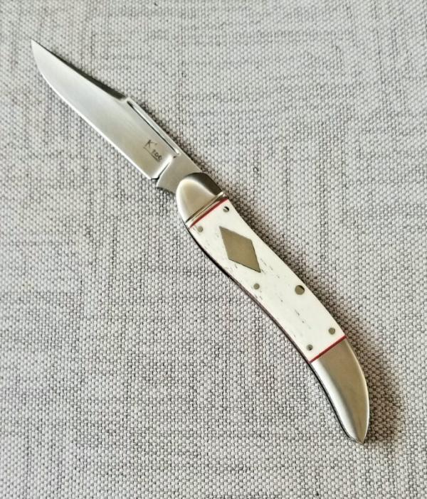 K'roo Custom Giraffe Bone Texas Toothpick..slip..coa...rwl34..filework..liners..spacers...fluted 
