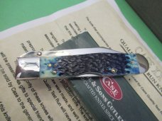 Case XX 2002 Quality Test Run Teal Bone Cheetah 1 of 420 Made Pattern # 6111 1/2L