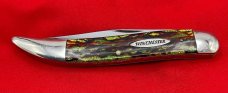  WINCHESTER 1036 1-Blade Texas Toothpick Folding Pocket Knife Christmas Tree Scales Mint Condition