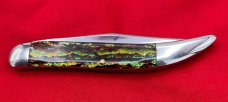  WINCHESTER 1036 1-Blade Texas Toothpick Folding Pocket Knife Christmas Tree Scales Mint Condition