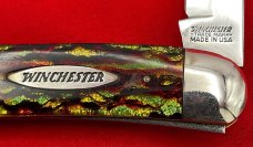  WINCHESTER 1036 1-Blade Texas Toothpick Folding Pocket Knife Christmas Tree Scales Mint Condition