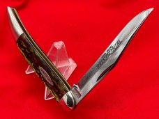  WINCHESTER 1036 1-Blade Texas Toothpick Folding Pocket Knife Christmas Tree Scales Mint Condition