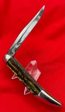  WINCHESTER 1036 1-Blade Texas Toothpick Folding Pocket Knife Christmas Tree Scales Mint Condition
