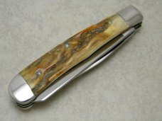 Case XX Stainless USA 5254 Stag 1978 Red Scroll Trapper Knife 