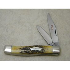 Case XX Stainless USA 52032 Red Scroll 1978 Stag Jack Knife