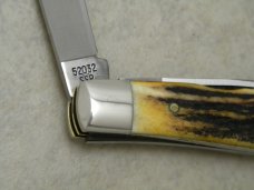 Case XX Stainless USA 52032 Red Scroll 1978 Stag Jack Knife 