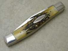 Case XX Stainless USA 52032 Red Scroll 1978 Stag Jack Knife 