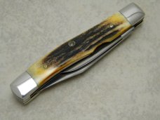 Case XX Stainless USA 52032 Red Scroll 1978 Stag Jack Knife 