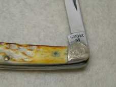 Case XX USA 1985 (Copperhead Set) Scrolled Bolsters Bone 62109X SS Baby Copperhead Knife