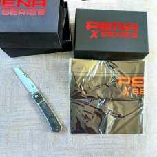 Pena Xseires Apache Slipjoint..Carbon Fiber and K390, similar 52100,will patina,NIB,1 OF 60,2022