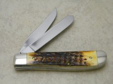 Case XX SS USA 1985 Wolverine KCC 1 Of 100 5207 2nd Cut Stag Mini Trapper Knife 