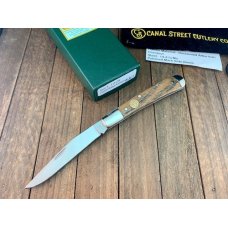 Canal Street Cutlery Half Moon Trapper Reclaimed American Chestnut 14-4CrMo 2012